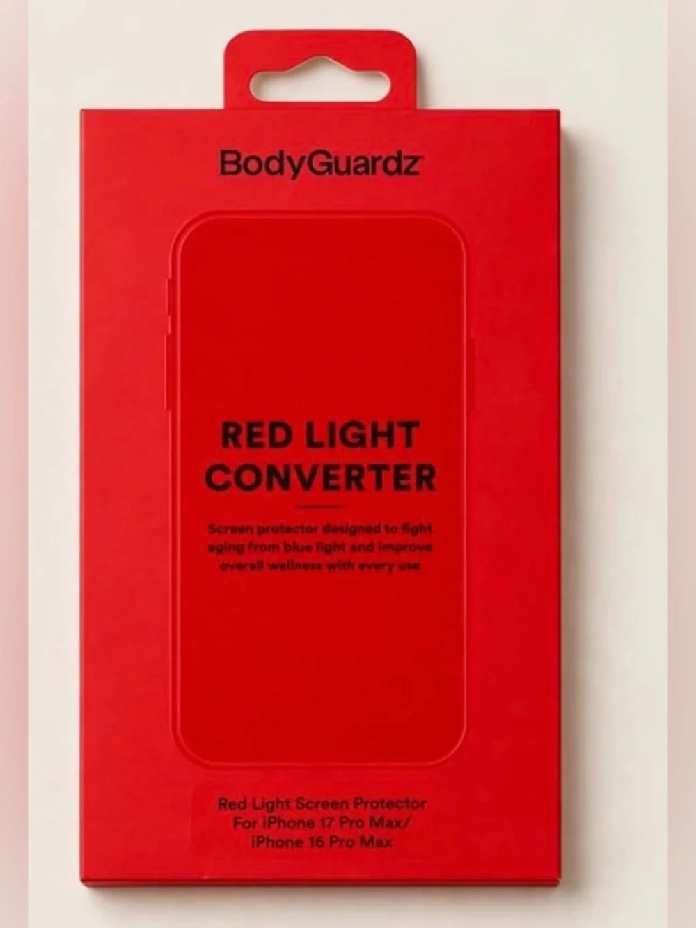 BodyGuardz Red Light Screen Protector Iphone 17 Pro Max & Iphone 16 Pro Max